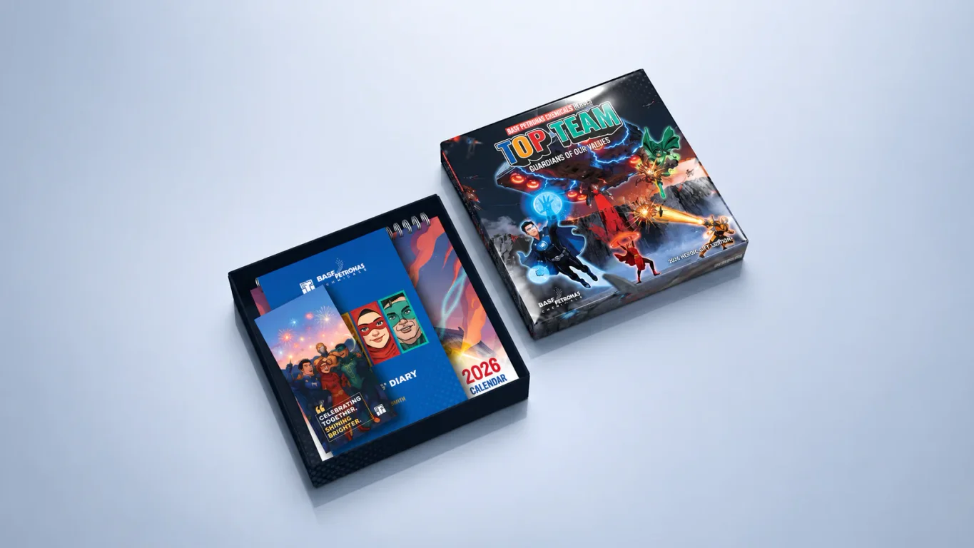 BASF Malaysia Calendar and Gift Set Corporate Gift Set for Chemicals