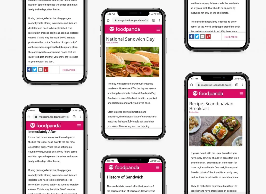 Foodpanda Content Marketing Digital Content for Technology