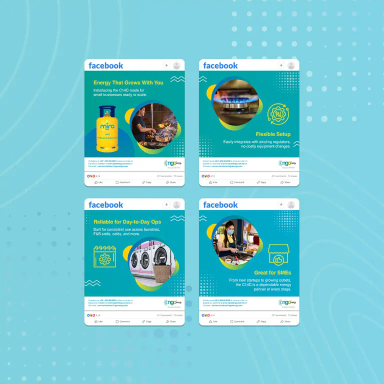NGC Energy corporate update post in a professional brand palette