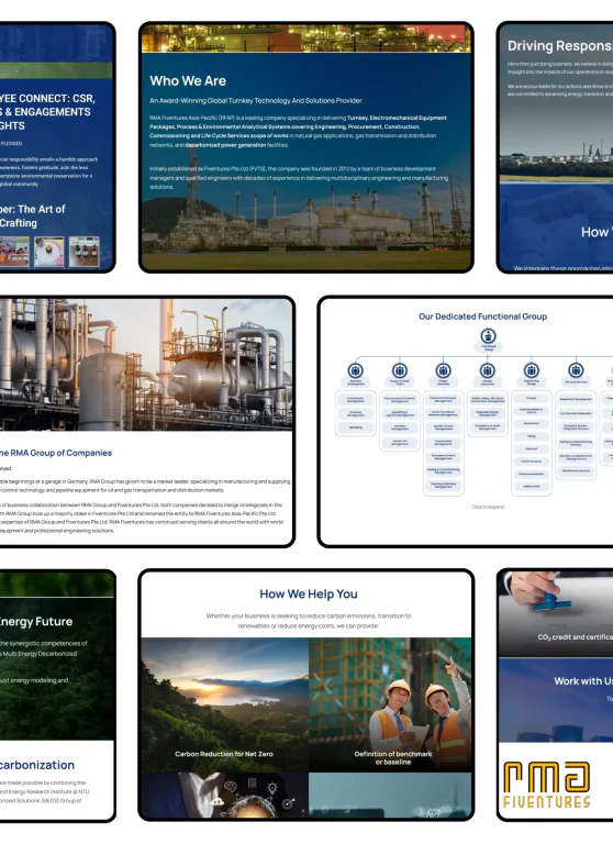 RMA Fiventures Corporate Website for Energy