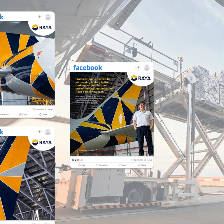 Raya Airways Facebook posts fanned over a photograph of cargo handling at the aircraft